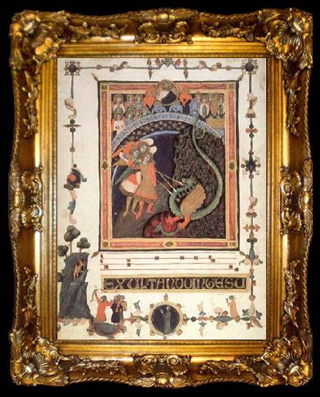 framed  Bonaguida, Pacino di Detail of the Apparition of Saint Michael, ta009-2